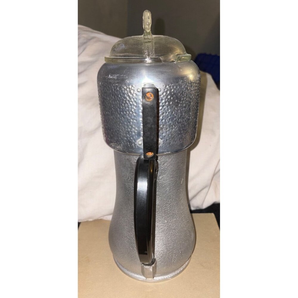 Vintage Guardian Service Hammered Aluminum Percolator Coffee Pot Set Glass Lid - Picture 2 of 11